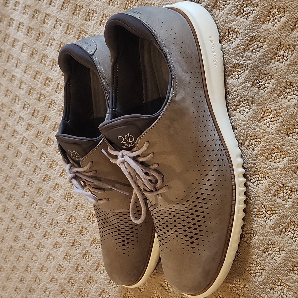 Men's Cole Haan Grand Zero Gray Oxford Shoes